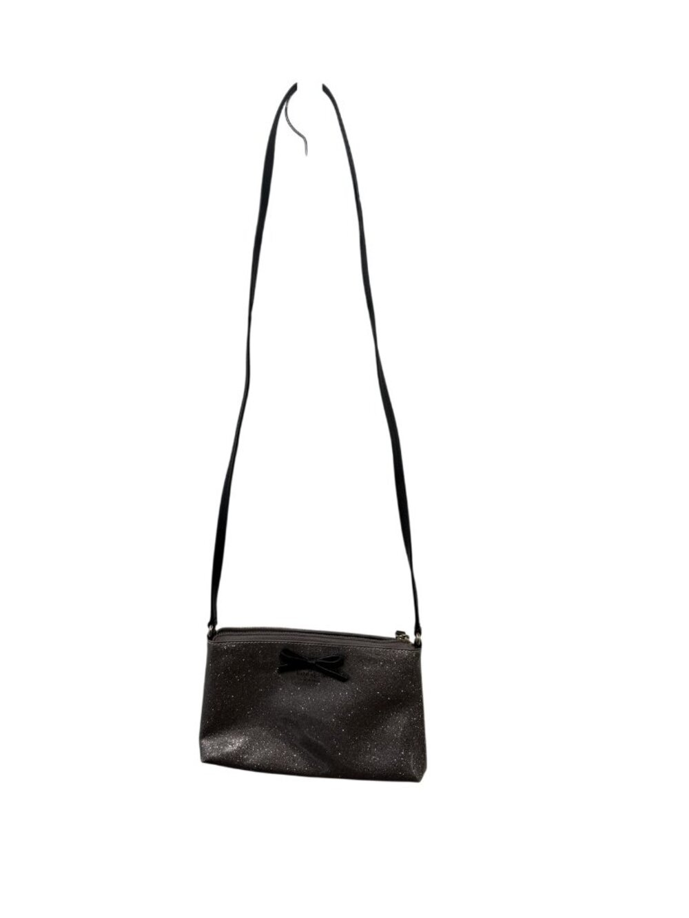 kate spade Size ONE SIZE Glitter Bow Crossbody Bag Gray Sparkle Zip Purse